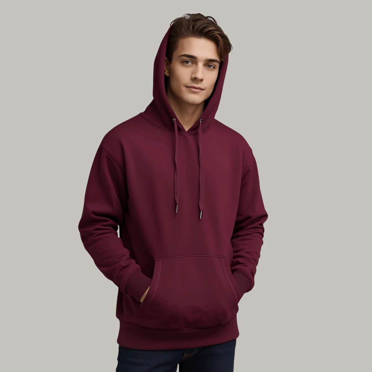 HOODIE | MEN | BURGUNDY - Teestra