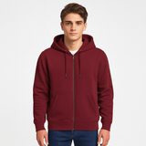 ZIPPERED HOODIE | BURGUNDY - Teestra