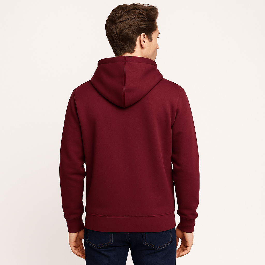 ZIPPERED HOODIE | BURGUNDY - Teestra