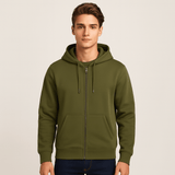 ZIPPERED HOODIE | OLIVE - Teestra