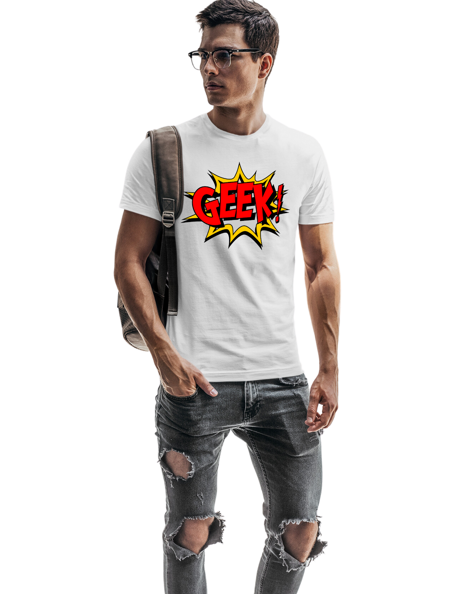 ROUND NECK | MEN | WHITE | GEEK