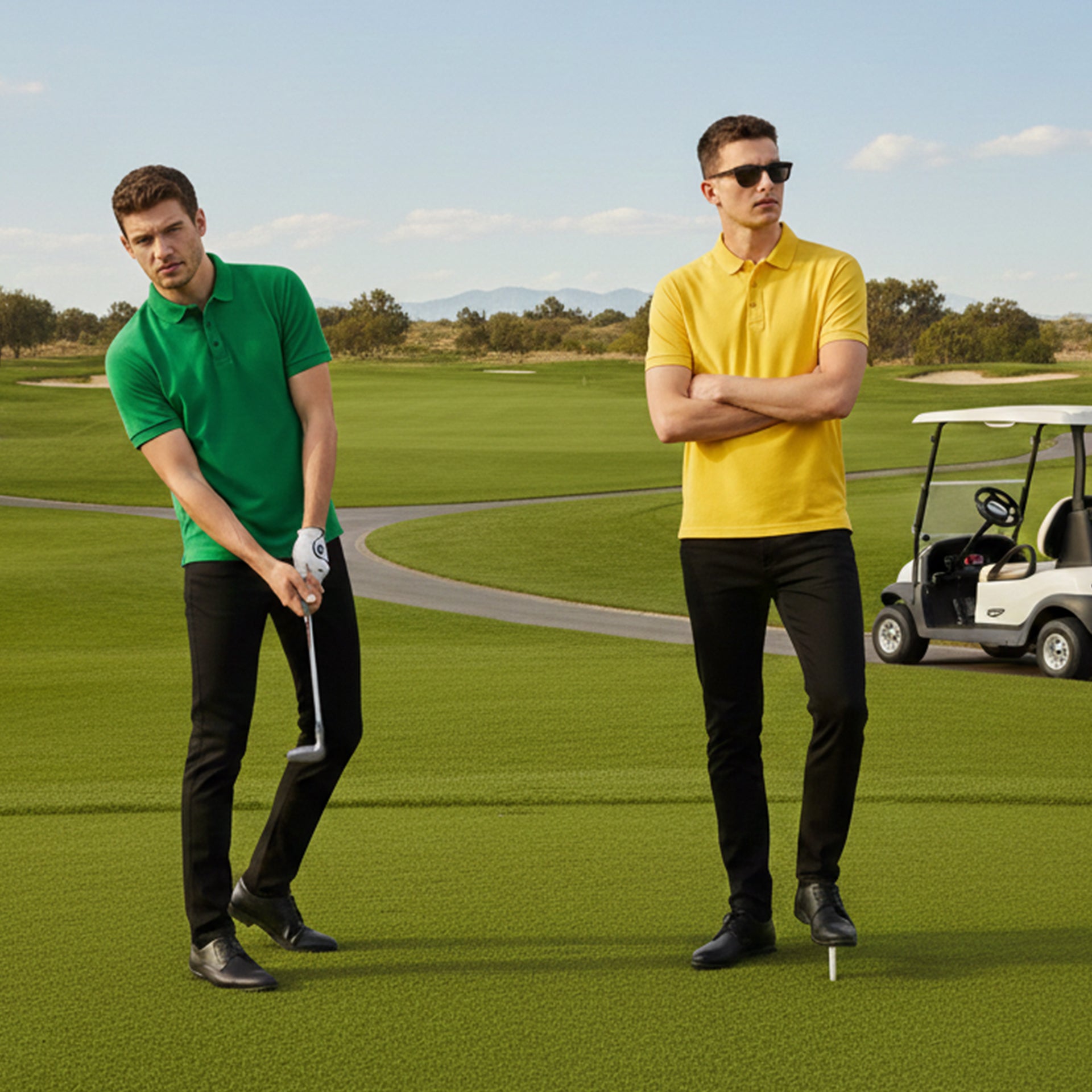 Pick Any 2: Golfer Polo T-Shirt Combo