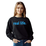 SWEATSHIRT UNISEX | BLACK | REAL LIFE