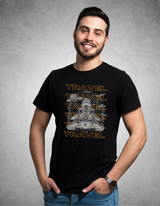PRINTED ROUND | MEN | BLACK | SPACE