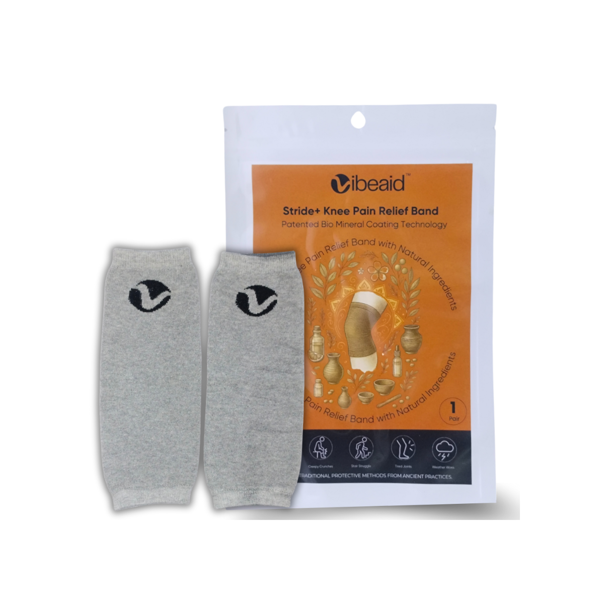 Stride+ Copper Coated Natural Pain Relief Knee Pain Relief Band