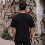 Heavy Gauge Oversized Black Solid T-Shirt | 240 GSM Thick Cotton