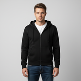 Zippered Hoodie | Black