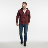 Zippered Hoodie | Burgundy