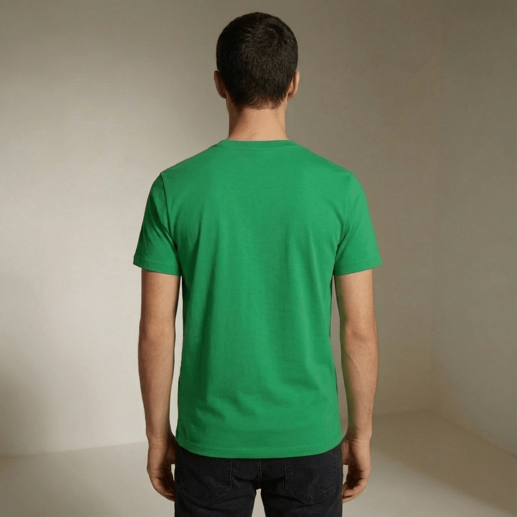 Emerald Green Plain Round Neck Tshirt - Teestra