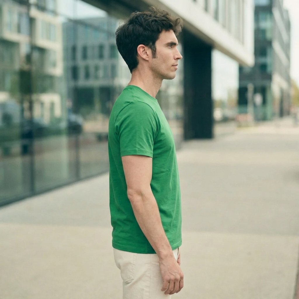Emerald Green Plain Round Neck Tshirt - Teestra