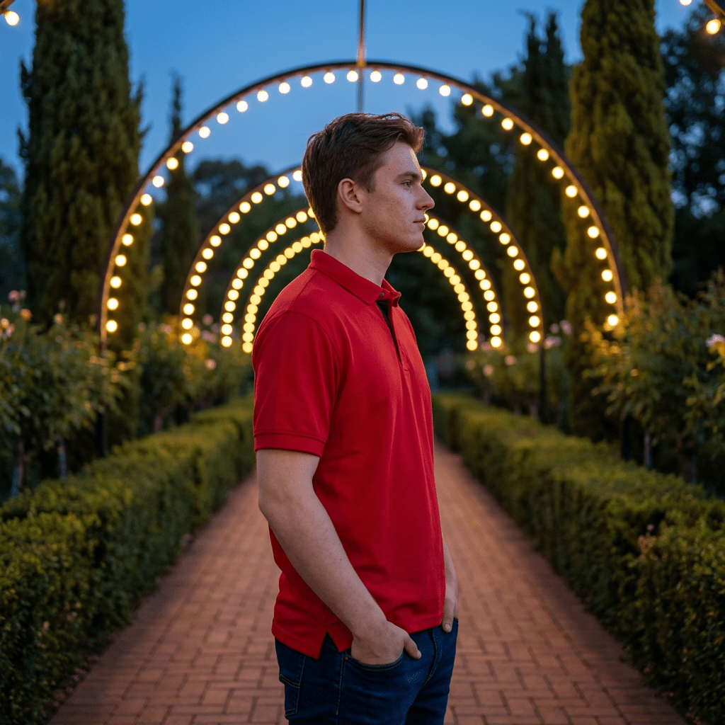 Golfer | Mens Polo | Blaze Red - Teestra