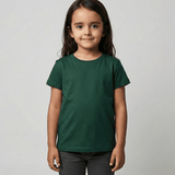 Green Cotton T-Shirt for Girls - Soft & Trendy Tees for Kids - Teestra