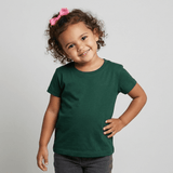 Green Cotton T-Shirt for Girls - Soft & Trendy Tees for Kids - Teestra
