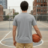 Space Grey Plain Round Neck Tshirt