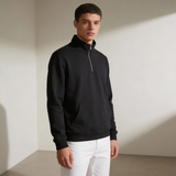 Black Half Zipper Fleece Jacket