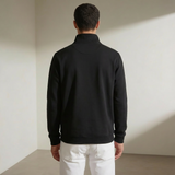 Black Half Zipper Fleece Jacket