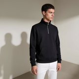 Black Half Zipper Fleece Jacket