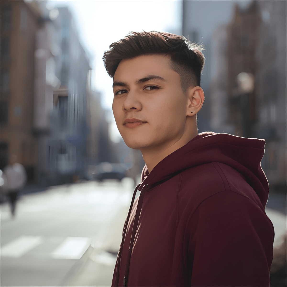 HOODIE | MEN | BURGUNDY - Teestra