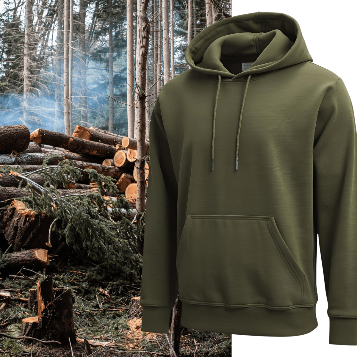 HOODIE | MEN | OLIVE - Teestra