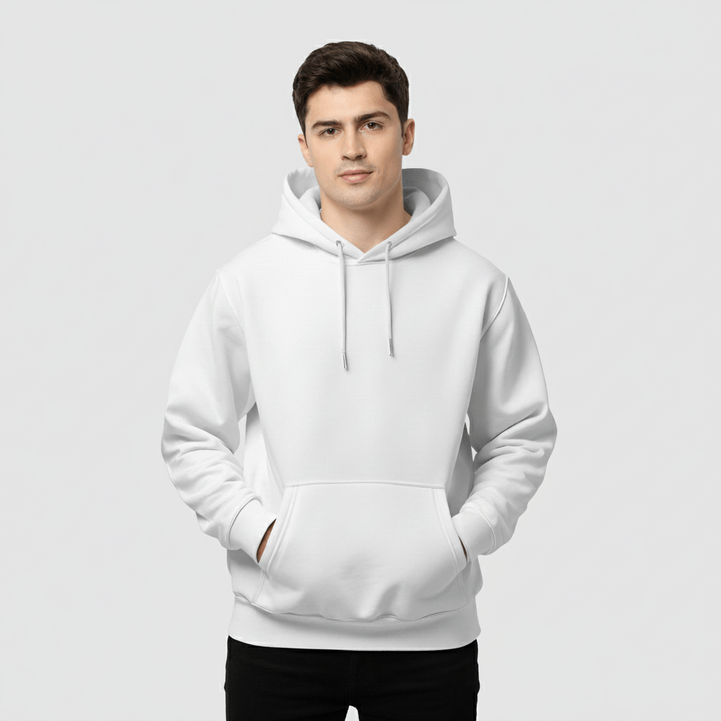 Hoodie | Men | White - Teestra