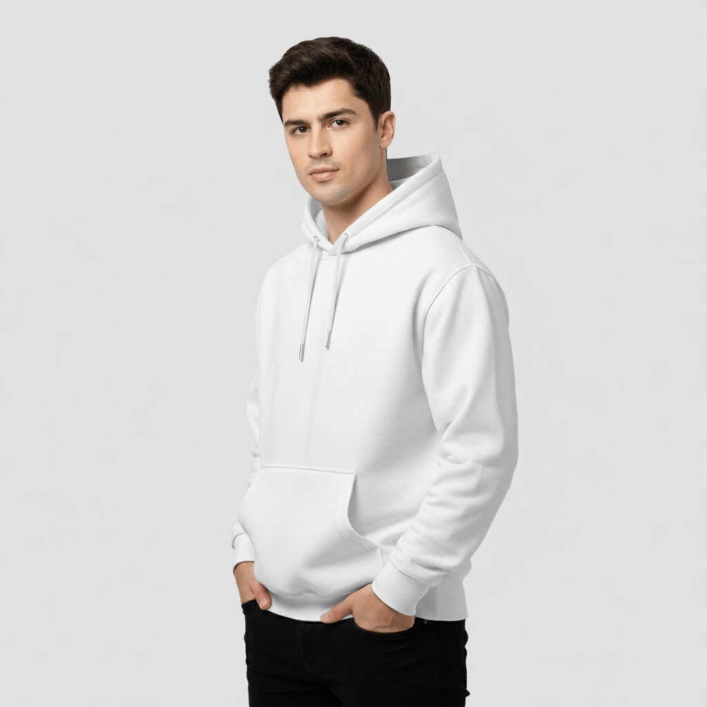 Hoodie | Men | White - Teestra