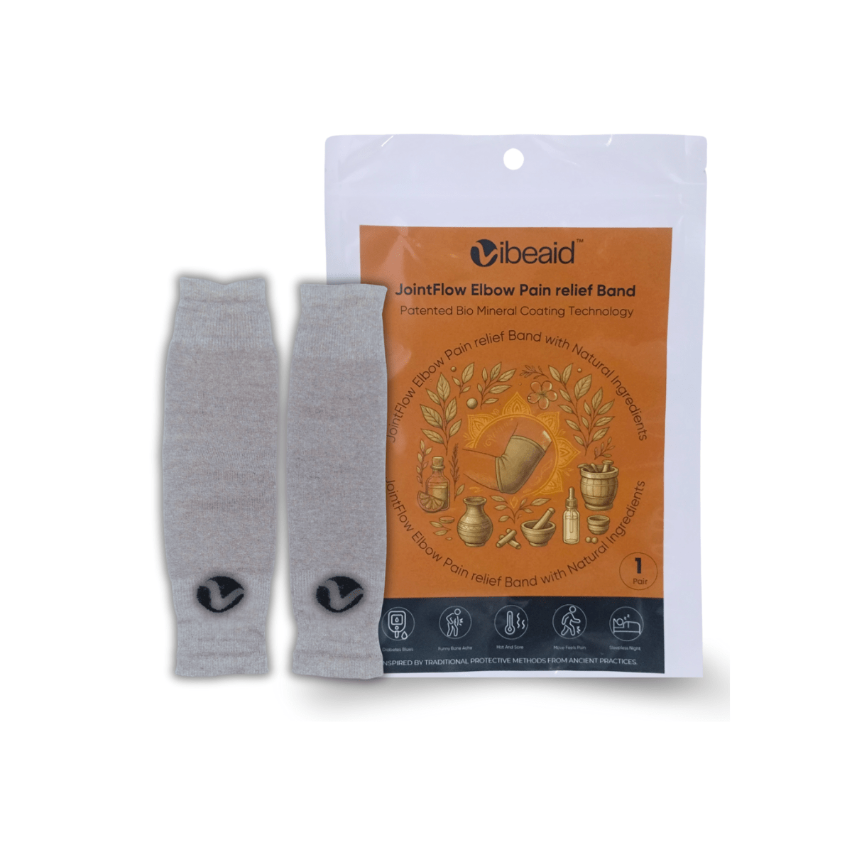 JointFlow Copper Coated Natural Pain Relief Elbow Band - Teestra