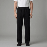 Men’s Cotton Parallel Pants | Breathable Casual Straight Fit Knits for Everyday Comfort | Black - Teestra