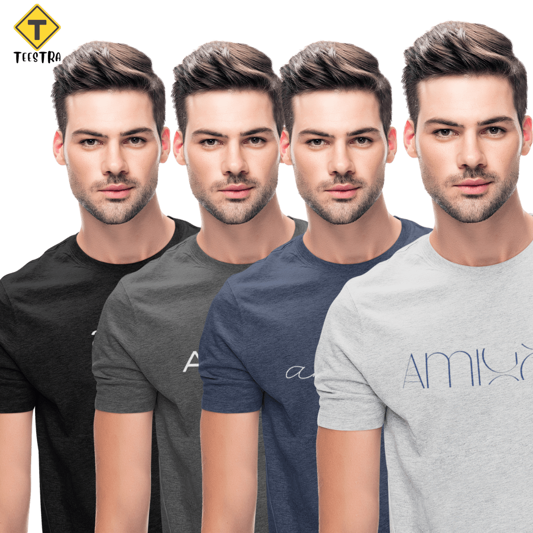 MENS ROUND NECK | COMBO | SUPER VALUE PACK OF 4 - Teestra