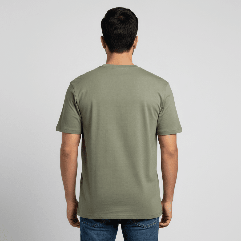 Moss Plain Round Neck Tshirt - Teestra