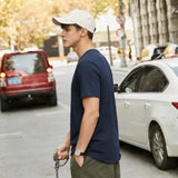 Navy Plain Round Neck Tshirt - Teestra