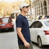 Navy Plain Round Neck Tshirt - Teestra