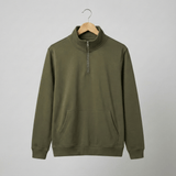 Olive Half Zipper Fleece Jacket - Teestra