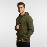 Zippered Hoodie | Olive