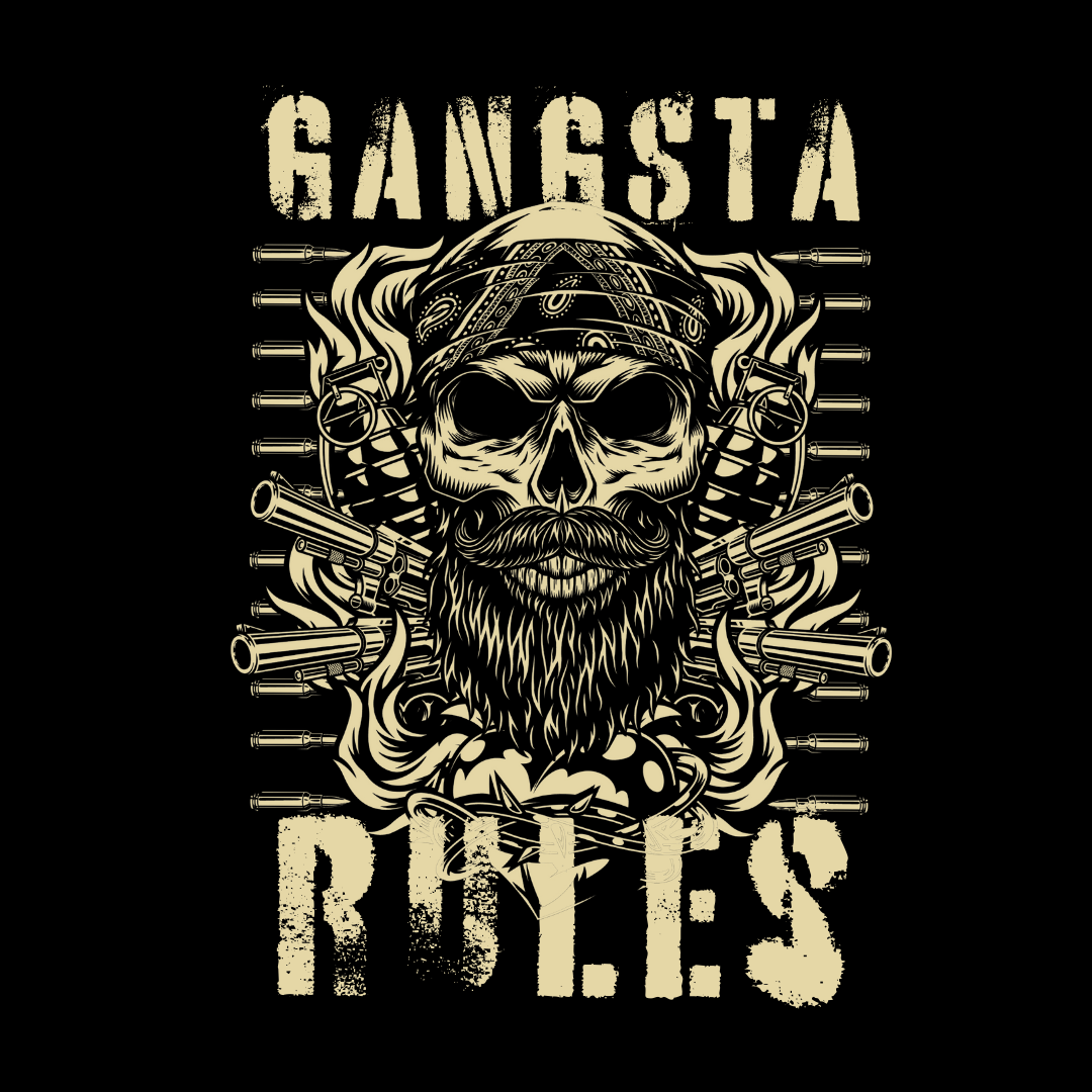 OVERSIZED | MEN | BLACK | GANGSTA RULES - Teestra