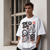 Oversized Tee | 180G | Men | Demon | White - Teestra