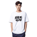 Oversized Tee | 180G | Men | Leave Me Alone | White - Teestra