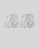 Pack of 2 Unisex Grey Cotton Shorts - Teestra