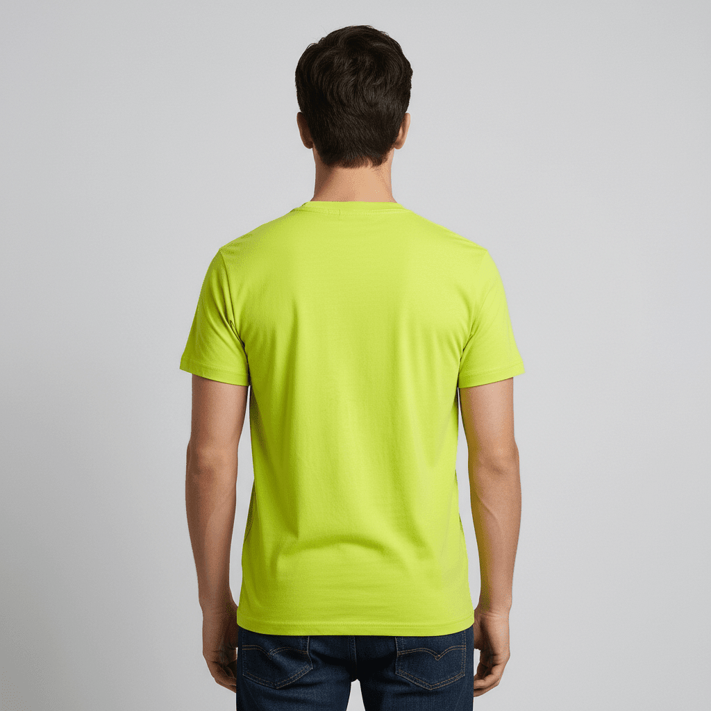 Parrot Green Plain Round Neck Tshirt - Teestra
