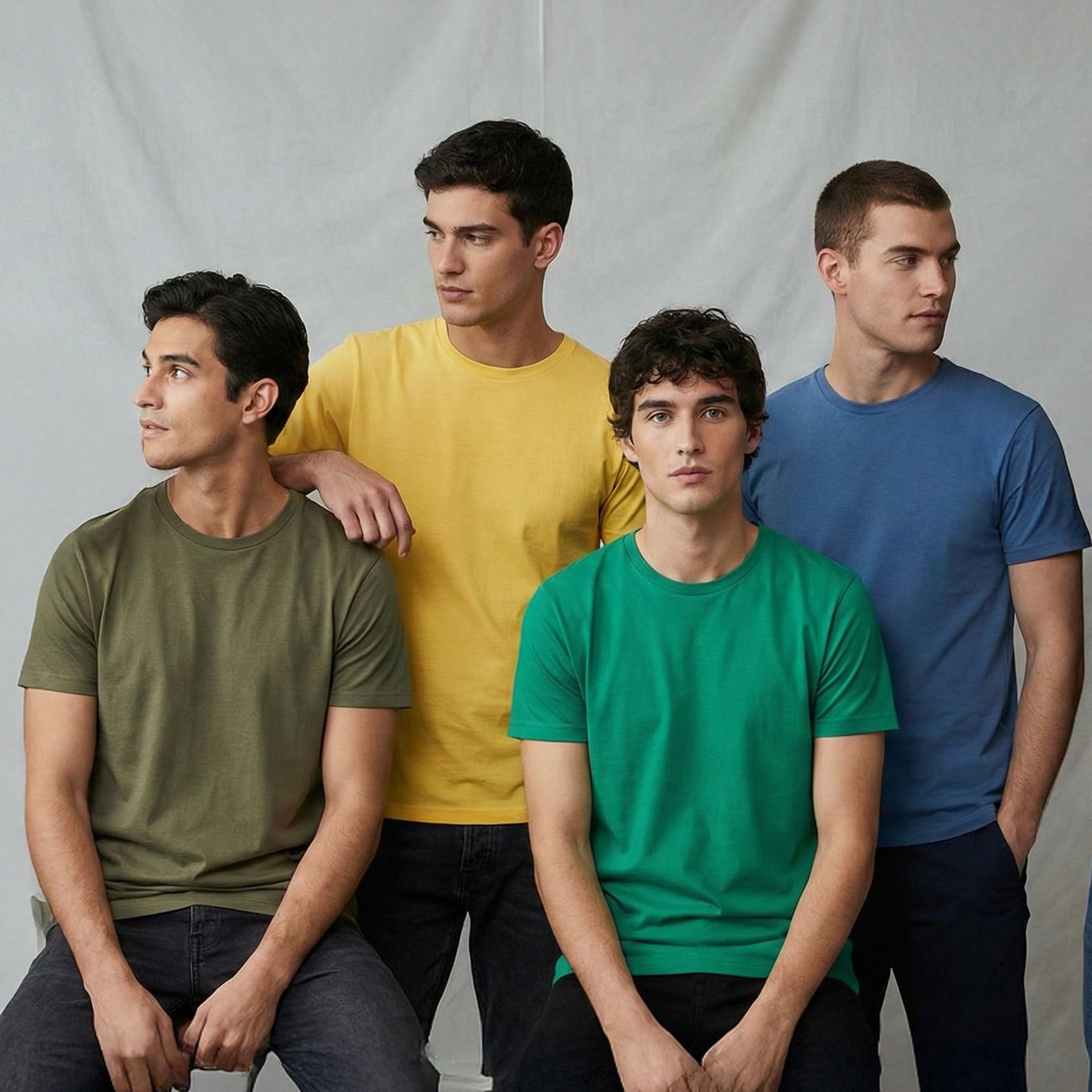 Pick Any 4 - Plain T-shirt Combo - Teestra