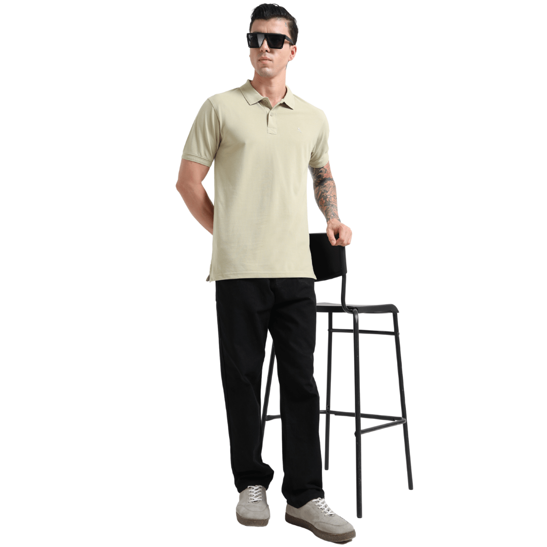 PREMIUM POLO | MEN | PALE TAUPE - Teestra