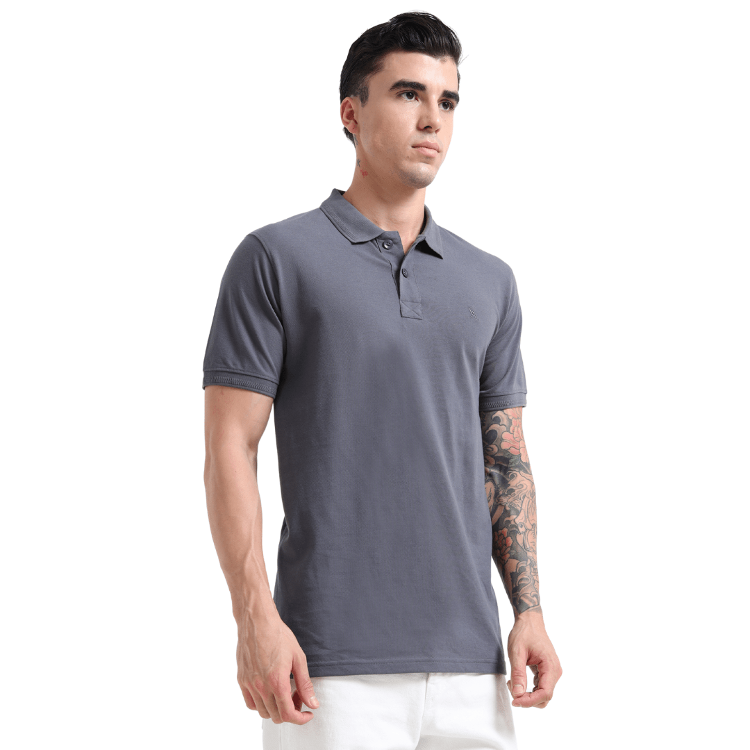 PREMIUM POLO | MEN | SHIP GREY - Teestra