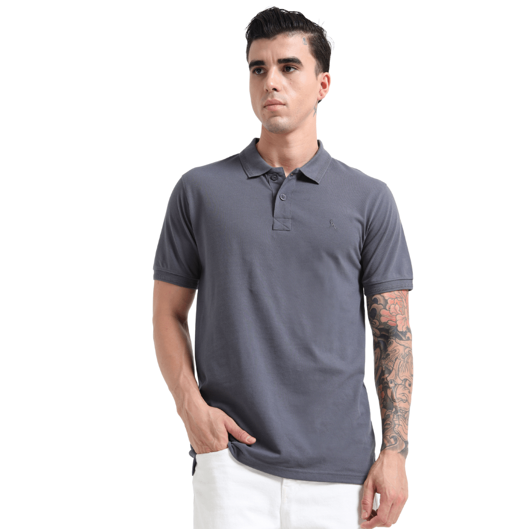 PREMIUM POLO | MEN | SHIP GREY - Teestra