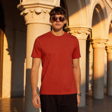 Red Plain Round Neck Tshirt - Teestra