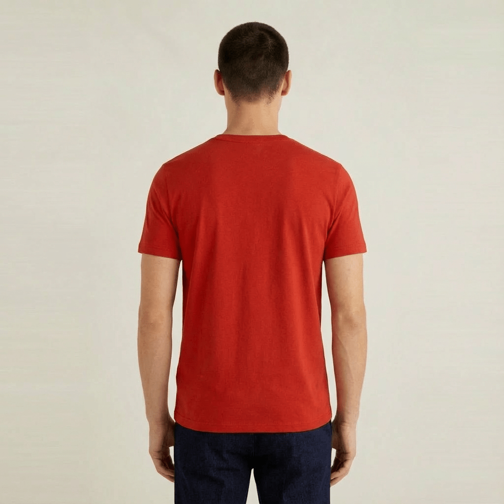 Red Plain Round Neck Tshirt - Teestra