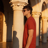 Red Plain Round Neck Tshirt - Teestra