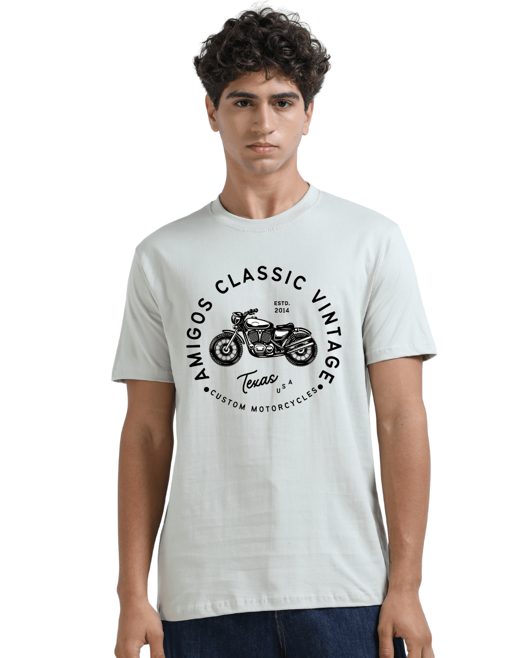 ROUND NECK | STONE | AMIGOS CLASSIC - Teestra