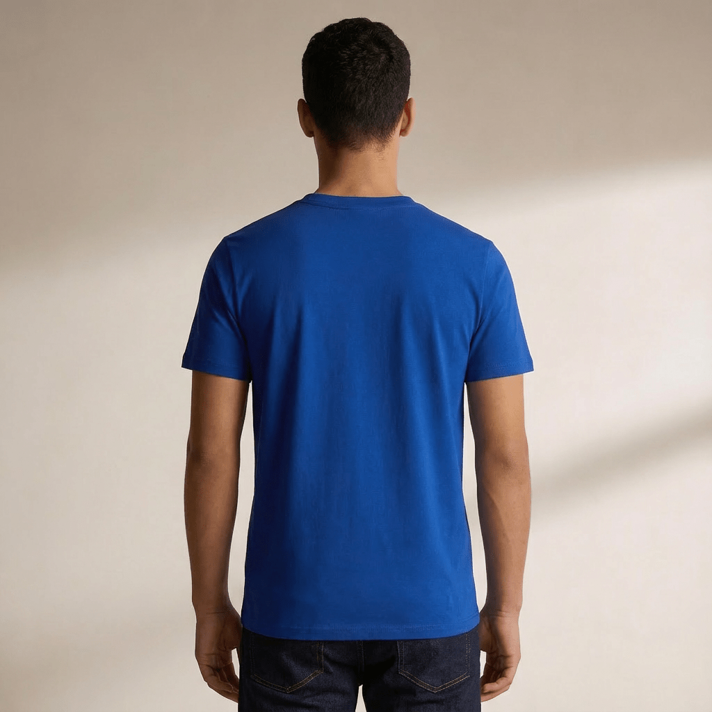 Royal Blue Plain Round Neck Tshirt - Teestra