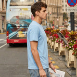 Sky Blue Plain Round Neck Tshirt