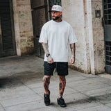 Heavy Gauge Oversized White Solid T-Shirt | 240 GSM Thick Cotton