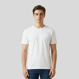 White Plain Round Neck Tshirt